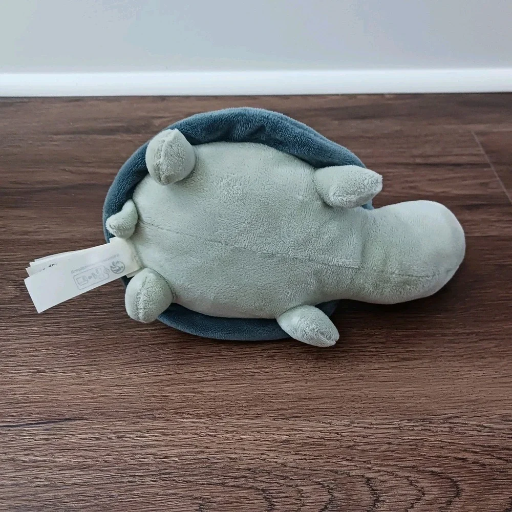 H M Home Turtle Plush Green Pink Cheeks Smile 8.5